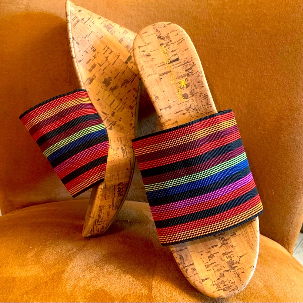 COPY - Colorful Montego Bay Club Platform Wedge Mules